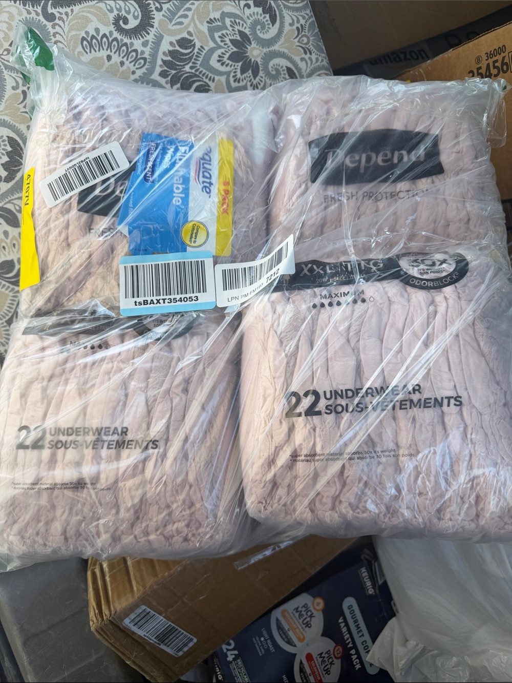 Depend Women's Underwear Maximum Absorbency Briefs - XXL 44 Pack) open box